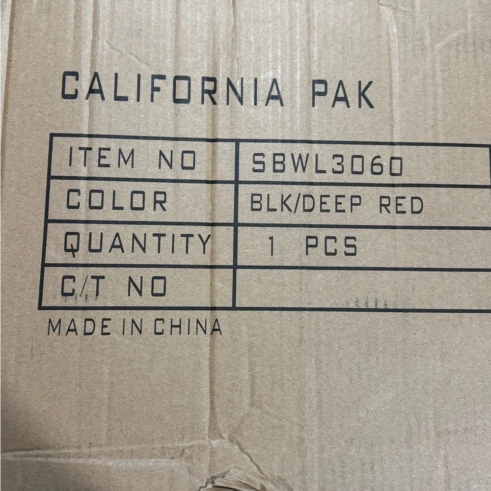 CALPAK Rolling Laptop Tote Carry On Wheeled Bag Black Red - Picture 13 of 13